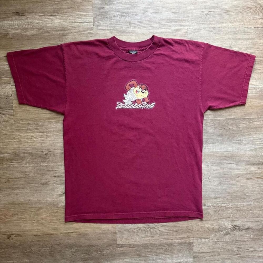 Warner-bros Men's Burgundy and Red T-shirt